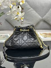 Dior Medium Ammi Bag Black Supple Macrocannage Lambskin 31x18x13 cm - 5