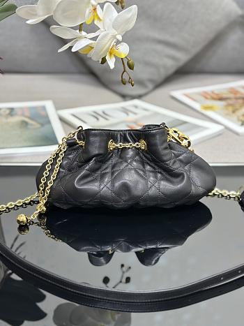 Dior Small Ammi Bag Black Supple Macrocannage Lambskin 27x15x12 cm
