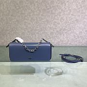 Fendi First Sight Blue Leather Mini Bag size 22.5x5x10.5 cm - 1