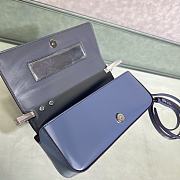 Fendi First Sight Blue Leather Mini Bag size 22.5x5x10.5 cm - 5