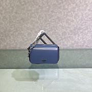Fendi First Sight Blue Leather Mini Bag size 13 x 5 x 8 cm - 1