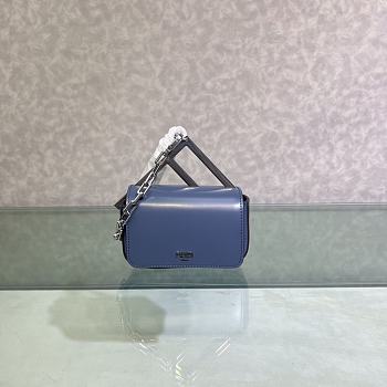 Fendi First Sight Blue Leather Mini Bag size 13 x 5 x 8 cm