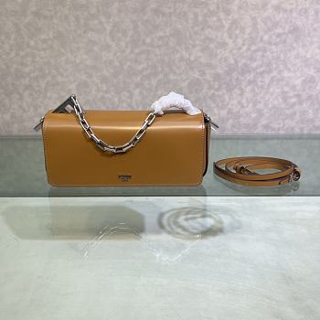Fendi First Sight Brown Leather Mini Bag size 22.5x5x10.5 cm