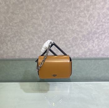 Fendi First Sight Brown Leather Mini Bag size 13 x 5 x 8 cm 