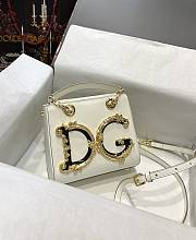 DOLCE & GABBANA DG Girls Small Tote Bag In White 20x15x8.5 cm - 1