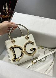 DOLCE & GABBANA DG Girls Small Tote Bag In White 20x15x8.5 cm - 4
