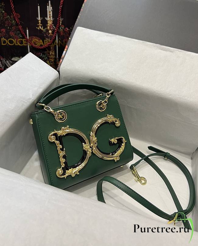 DOLCE & GABBANA DG Girls Small Tote Bag In Green 20x15x8.5 cm - 1