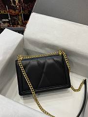 D&G Medium Devotion Bag In Black Quilted Nappa Leather 21x14.5x3 cm - 6