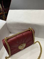 D&G Medium Devotion Bag In Red Quilted Nappa Leather 21x14.5x3 cm - 4