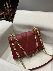 D&G Medium Devotion Bag In Red Quilted Nappa Leather 21x14.5x3 cm - 5