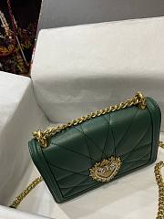 D&G Medium Devotion Bag In Green Quilted Nappa Leather 21x14.5x3 cm - 6