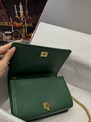 D&G Medium Devotion Bag In Green Quilted Nappa Leather 21x14.5x3 cm - 5