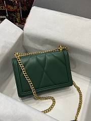 D&G Medium Devotion Bag In Green Quilted Nappa Leather 21x14.5x3 cm - 3