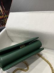D&G Medium Devotion Bag In Green Quilted Nappa Leather 21x14.5x3 cm - 2