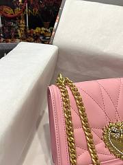 D&G Medium Devotion Bag In Pink Quilted Nappa Leather 21x14.5x3 cm - 4