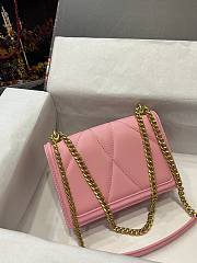 D&G Medium Devotion Bag In Pink Quilted Nappa Leather 21x14.5x3 cm - 5