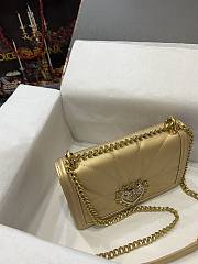 D&G Medium Devotion Bag In Gold Quilted Nappa Leather 21x14.5x3 cm - 2