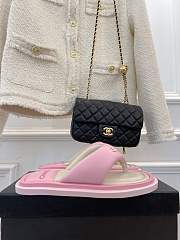 Chanel Leather Flip Flops Light Pink - 2