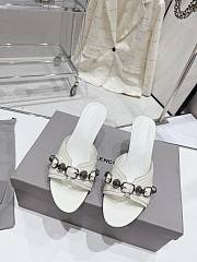 Balenciaga Women's Cagole 70mm Sandal In White - 5