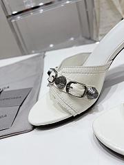 Balenciaga Women's Cagole 70mm Sandal In White - 4