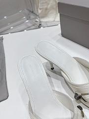 Balenciaga Women's Cagole 70mm Sandal In White - 3