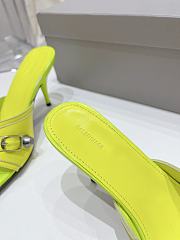 Balenciaga Women's Cagole 70mm Sandal In Green - 6