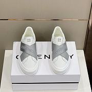 Givenchy City Sport Leather Sneakers Gray - 4