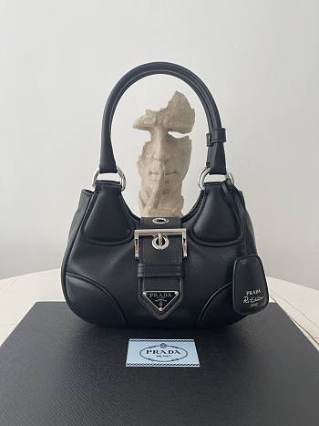 Prada Moon Padded Nappa-Leather Bag Black 22.5 x 16 x 7.5 cm