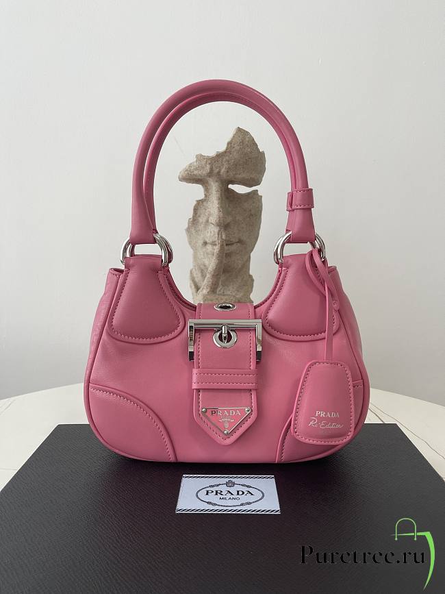 Prada Moon Padded Nappa-Leather Bag Pink 22.5 x 16 x 7.5 cm - 1