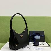 Prada Re-Edition Saffiano Leather Mini-Bag Black 1BC204 size 22x18x6 cm - 5