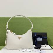 Prada Re-Edition Saffiano Leather Mini-Bag White 1BC204 size 22x18x6 cm - 3