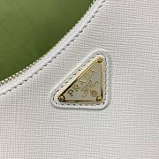 Prada Re-Edition Saffiano Leather Mini-Bag White 1BC204 size 22x18x6 cm - 2