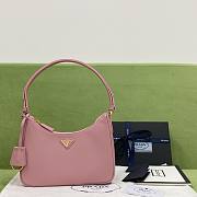 Prada Re-Edition Saffiano Leather Mini-Bag Pink 1BC204 size 22x18x6 cm - 3