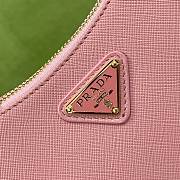 Prada Re-Edition Saffiano Leather Mini-Bag Pink 1BC204 size 22x18x6 cm - 2