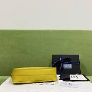 Prada Re-Edition Saffiano Leather Mini-Bag Yellow 1BC204 size 22x18x6 cm - 6