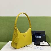 Prada Re-Edition Saffiano Leather Mini-Bag Yellow 1BC204 size 22x18x6 cm - 4