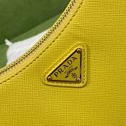 Prada Re-Edition Saffiano Leather Mini-Bag Yellow 1BC204 size 22x18x6 cm - 2