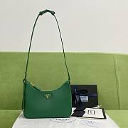 Prada Re-Edition Saffiano Leather Mini-Bag Green 1BC204 size 22x18x6 cm - 1