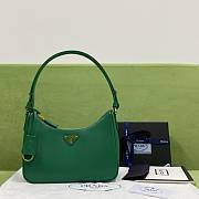 Prada Re-Edition Saffiano Leather Mini-Bag Green 1BC204 size 22x18x6 cm - 6
