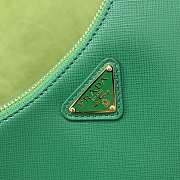 Prada Re-Edition Saffiano Leather Mini-Bag Green 1BC204 size 22x18x6 cm - 2