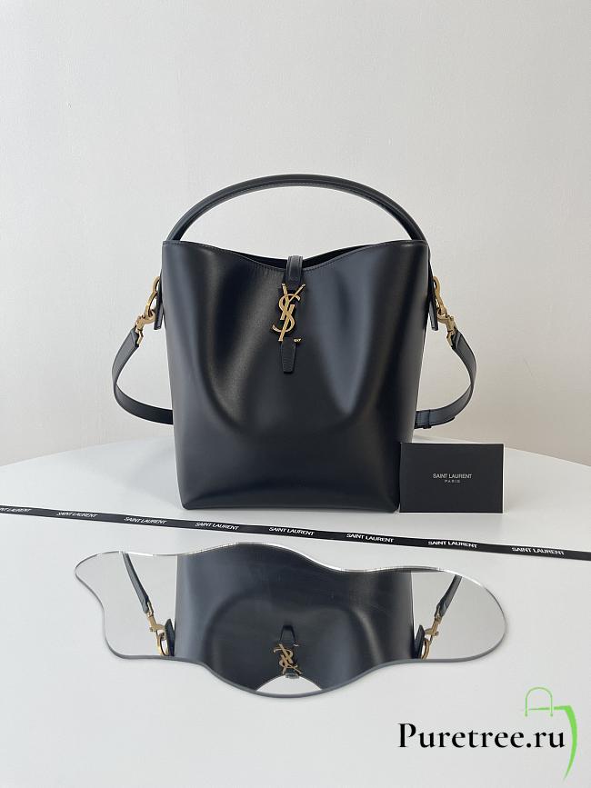 YSL Le 37 In Shiny Leather Black size 20 x 25 x 16 cm   - 1