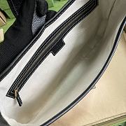 Gucci Aphrodite Medium Shoulder Bag Beige Cotton Canvas/Black Leather  - 2