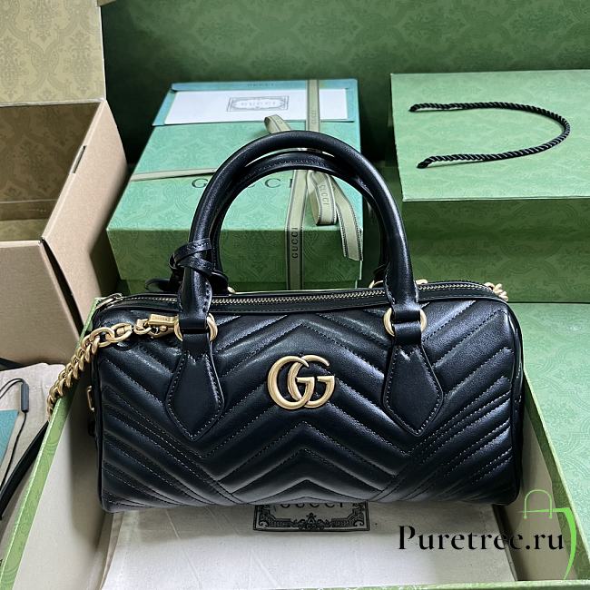 Gucci GG Marmont Small Top Handle Bag Black 27 x 13.5 x 10 cm - 1