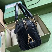 Gucci GG Marmont Small Top Handle Bag Black 27 x 13.5 x 10 cm - 5