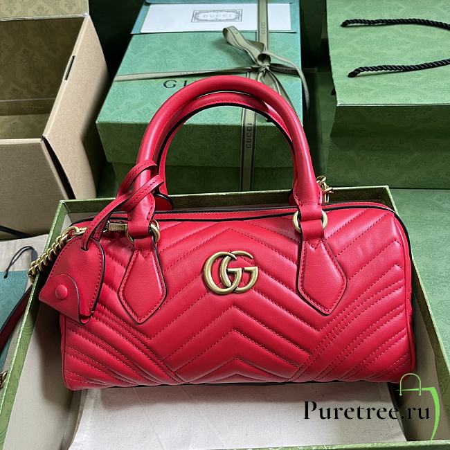 Gucci GG Marmont Small Top Handle Bag Red 27 x 13.5 x 10 cm - 1