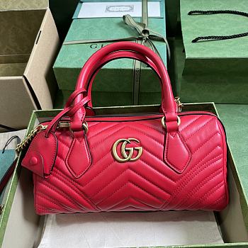 Gucci GG Marmont Small Top Handle Bag Red 27 x 13.5 x 10 cm