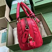 Gucci GG Marmont Small Top Handle Bag Red 27 x 13.5 x 10 cm - 5