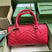 Gucci GG Marmont Small Top Handle Bag Red 27 x 13.5 x 10 cm - 2