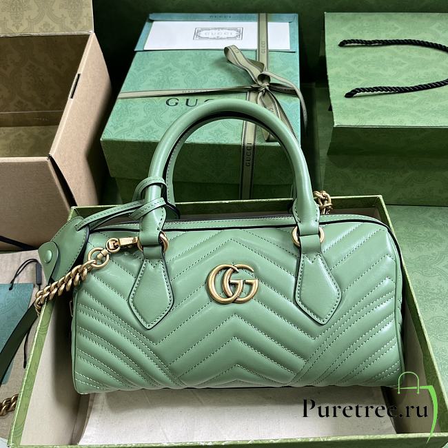Gucci GG Marmont Small Top Handle Bag Green 27 x 13.5 x 10 cm - 1