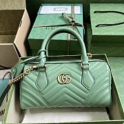 Gucci GG Marmont Small Top Handle Bag Green 27 x 13.5 x 10 cm - 1